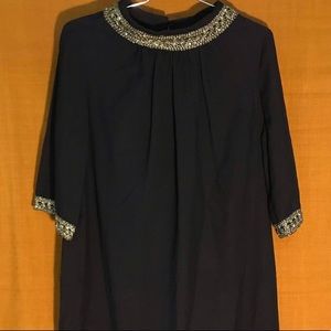 Vintage 60s Black tent dress L